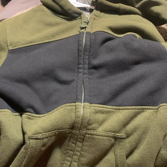 Wonder Nation, XL 14-16 Zip Up Jacket, Green with Black, Sherpa Lined, in EUC. - Picture 5 of 7